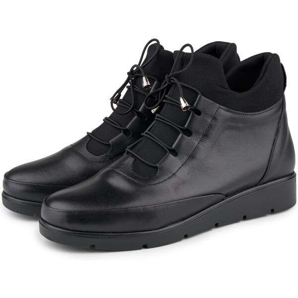 Vlnka Dámske kožené členkové zateplené tenisky Manon čierna veľkosti 65798897