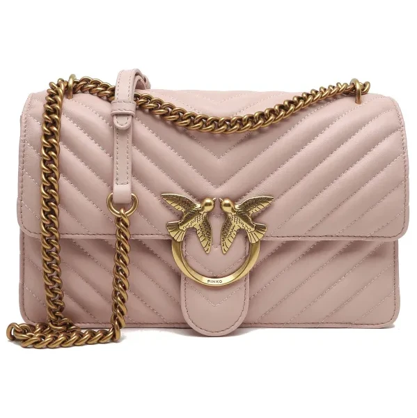 Pinko Kožená kabelka na rameno LOVE ONE 39435255