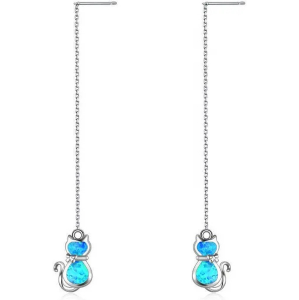 Olivie Řetízkové náušnice KOČKA 9309 65048755