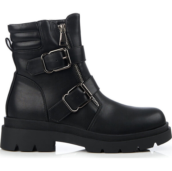 SHELOVET Čierne workery s prackami H020-1B 66148703