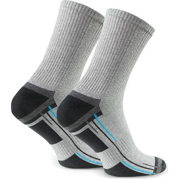 BASIC Pánske vysoké športové ponožky Art. 057 A377, LIGHT GRAY MELANGE 61532054