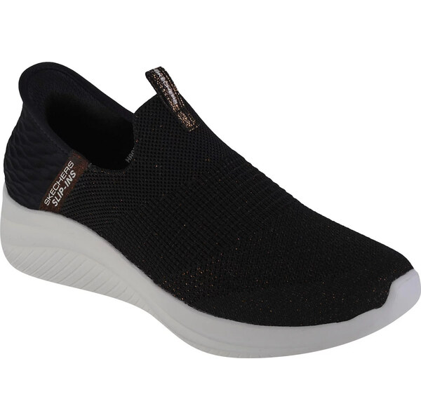 Čierne trblietavé tenisky Skechers Ultra Flex 3.0-Glitter Me Slip-ins 61532075