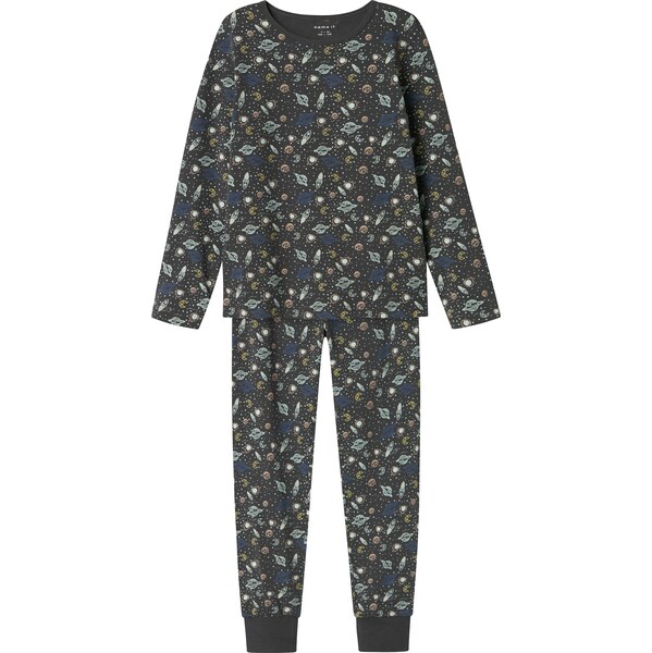 NAME IT Pyžamo IRON SPACE žltá / antracitová / mätová / šedobiela 61985057