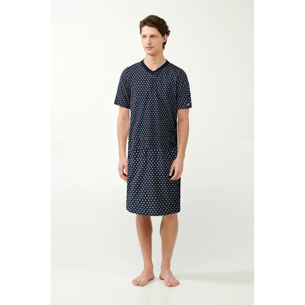 Vamp - Pánska bavlnená nočná košeľa s krátkymi rukávmi 21689 - Vamp 61559654