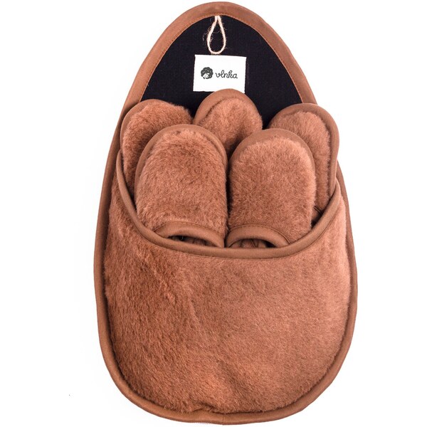 Vlnka Súprava papúč pre hostí hnedá 12806996