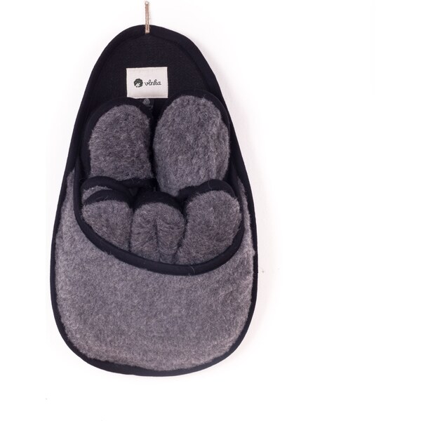 Vlnka Súprava papúč pre hostí tmavo sivá 9060774