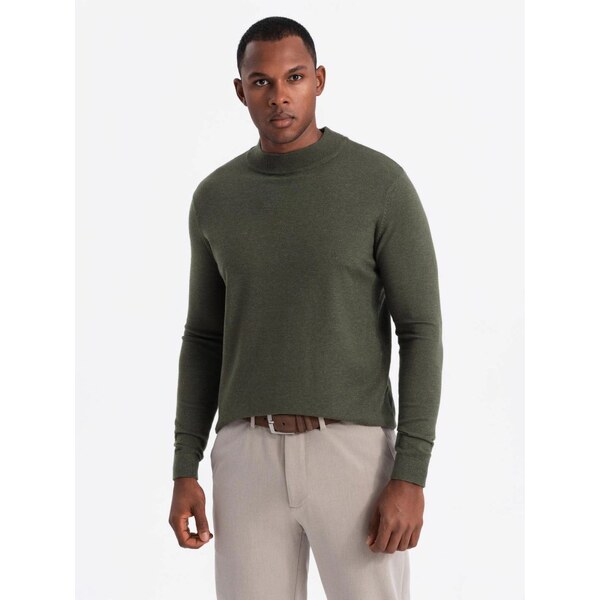 Ombre Clothing Trendy olivový polorolák V5 SWTN-0125 61573923