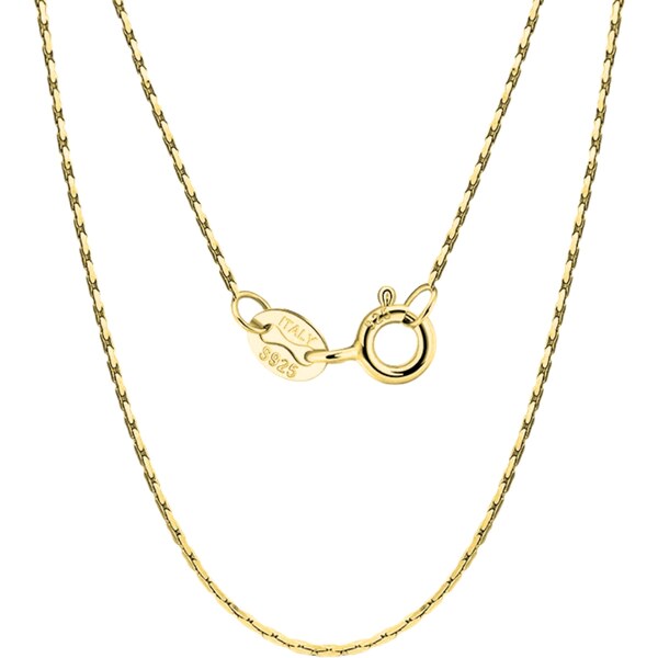 MAJYA Strieborná retiazka BAO 50 cm | šírka 0,6 mm pozlátená 11423 64582512