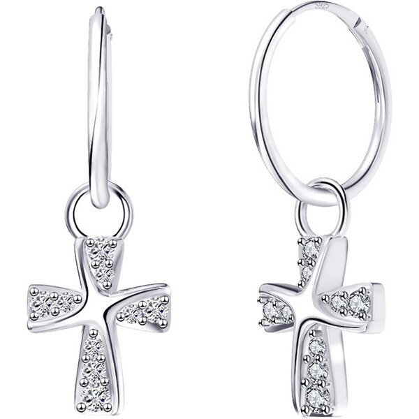 Olivie Kroužkové náušnice KŘÍŽEK 9317 64818279