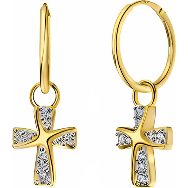 Olivie Kroužkové náušnice KŘÍŽEK GOLD 9318 65048759