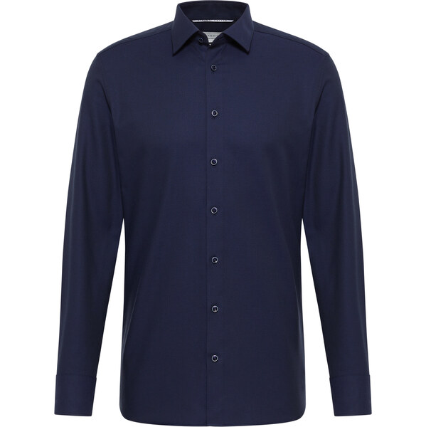 Pánska navy košeľa ETERNA Slim fit s jemnou štruktúrou 61593178