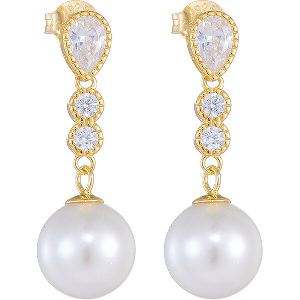 Olivie Stříbrné náušnice PADAJÍCÍ HVĚZDA GOLD 8709 65048762