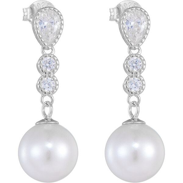 Olivie Svatební stříbrné náušnice PERLA 9323 65048763