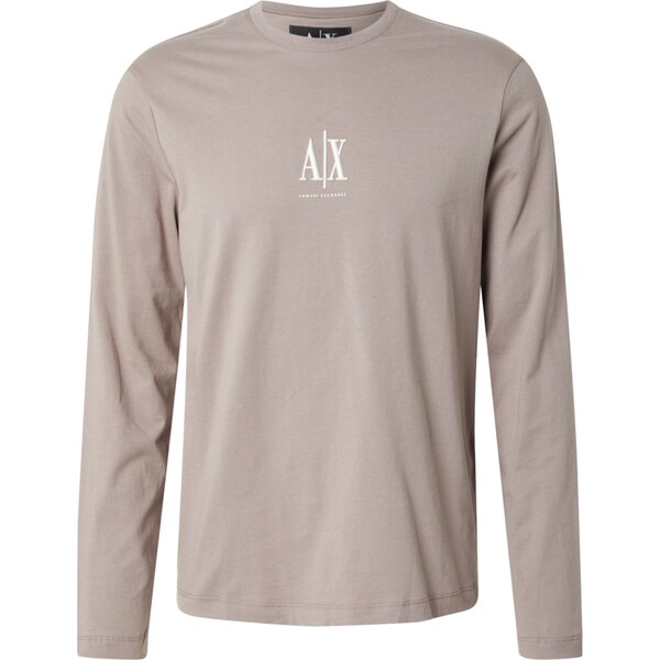 ARMANI EXCHANGE Tričko tmavobéžová / biela 61625595