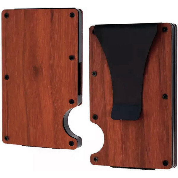 Handel Drevená minimalistická peňaženka s RFID ochranou - Vybraný 61581232