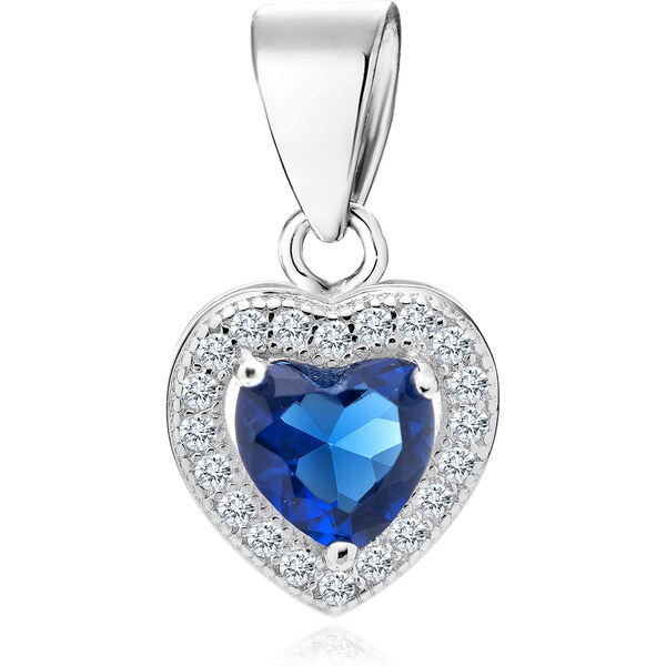 Olivie Strieborný prívesok SRDIEČKO SAPPHIRE 1769 9398961