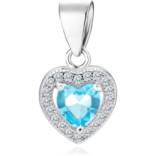 Olivie Strieborný prívesok SRDIEČKO AQUA 4223 18405235