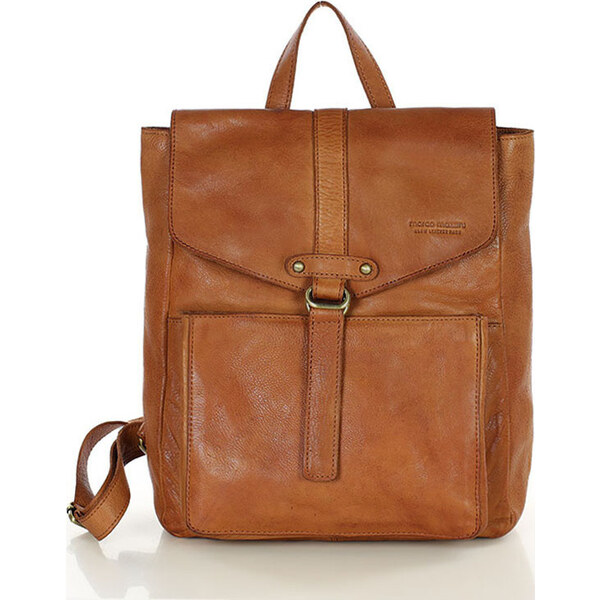 MARCO MAZZINI Svetlohnedý kožený batoh (vs30b) 47338641