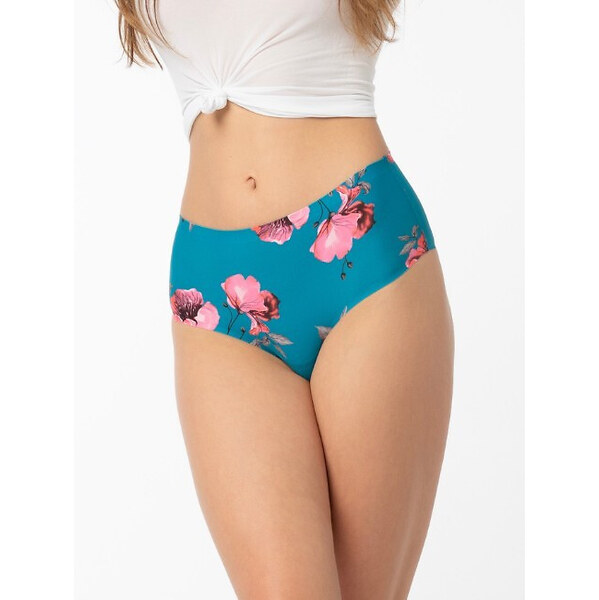 Dámske brazílske nohavičky Wild Rose Brasil Maxi Petrol so vzorom - 61654487