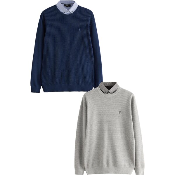 Next Sveter tmavomodrá / sivá 62002665