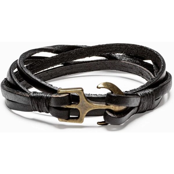 Ombre Clothing Pánsky náramok v čiernom prevedení A205 65637856