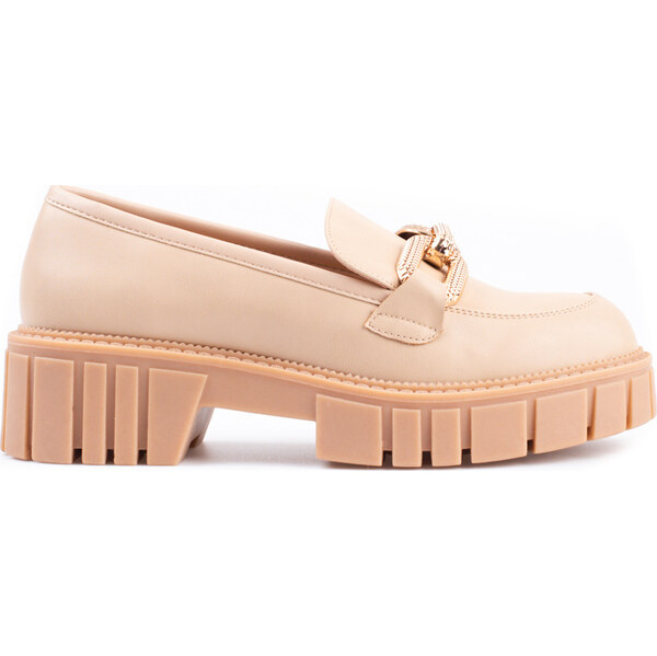 Béžové dámske polobotky na platforme Shelovet UK130P-BE 66146906