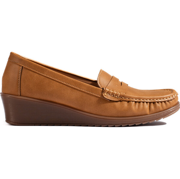 SHELOVET Hnedé dámske mokasíny QQ-8KH 66148288