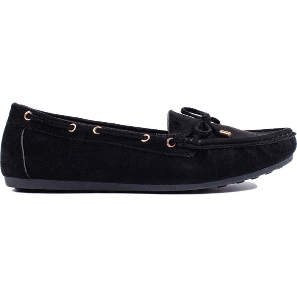 SHELOVET Čierne semišové mokasíny QQ-5B 66148296