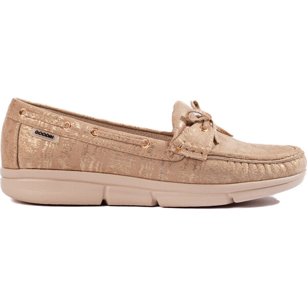 Goodin Tmavobéžové dámske mokasíny GD-FL6022G.BE 52671938