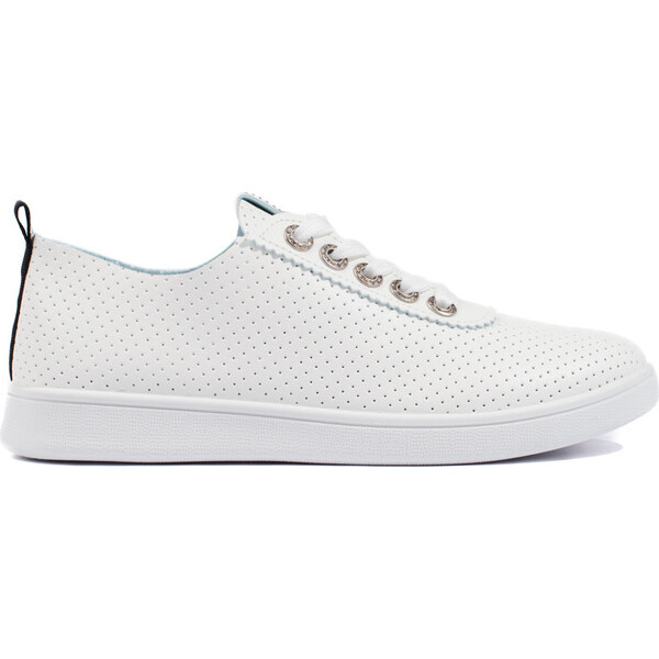 SHELOVET Dierkované biele dámske tenisky s trblietkami NB691B 66148515