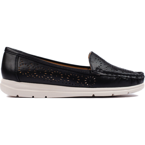 SHELOVET Dierkované dámske čierne mokasíny VE01B 66148534