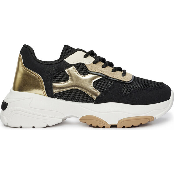 BASIC Sneakersy dámske čierno-zlaté BL378B 55411724