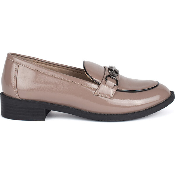 Goodin Lakované béžové mokasíny dámske GD-FL737TA 57450772