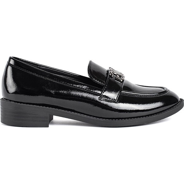 SHELOVET Klasické čierne lakované mokasíny dámske GD-FL736B 66148825