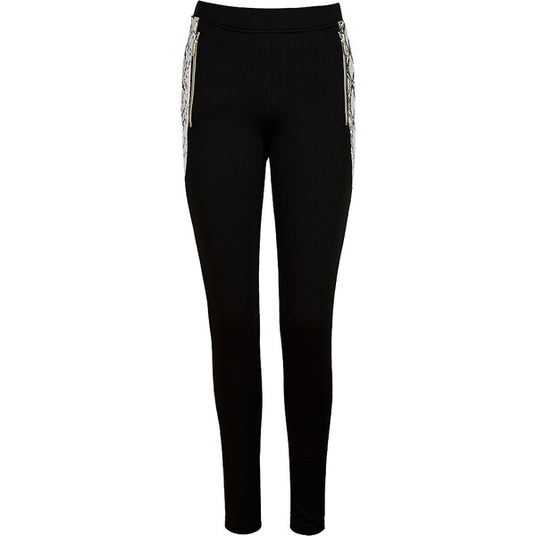 TERMOVEL Dámske čierne športové nohavice s potlačou hadej kože na 57928147