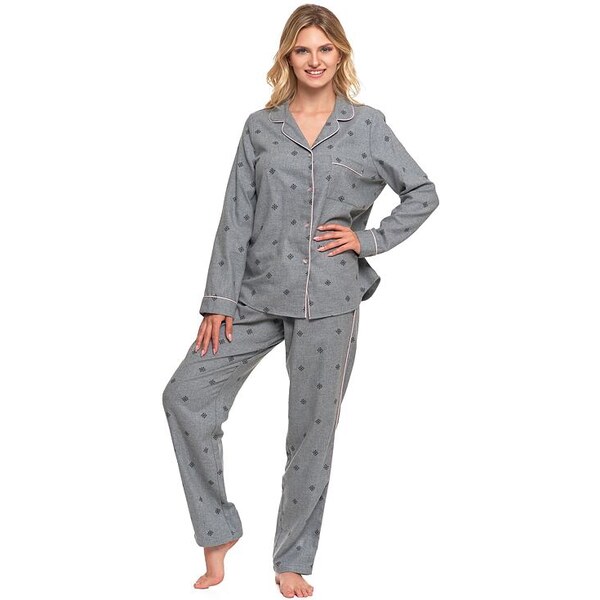 Moraj Dámske pyžamo Evelyn sivé s vločkami 58289907