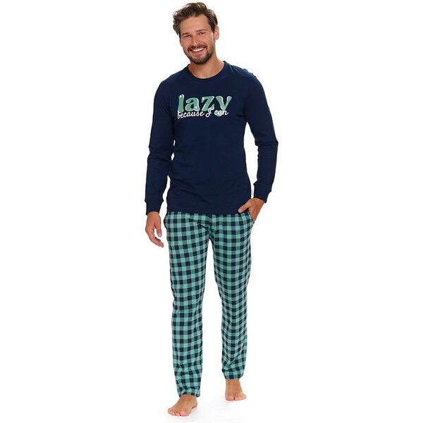 DN Nightwear Pánske pyžamo Lazy tmavomodré 58145257