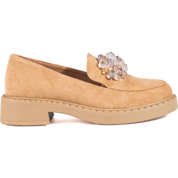 BASIC Dámske béžové semišové mokasíny Potocki 23-12058BE 41197716