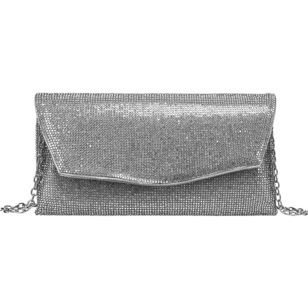 Peterson strieborná listová kabelka s lesklými zirkónmi PTN XS102 57236392