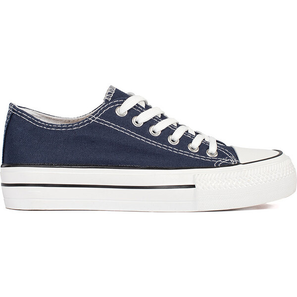 BASIC Tmavomodré klasické dámske tenisky na platforme BL559P-NA 58321614