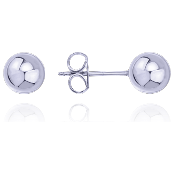 OLIVIE MINET Decentní zlaté náušnice z bílého zlata kuličky Au 585 65013865