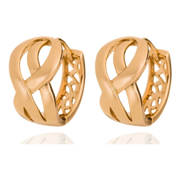 Inny Pozlátené šperky - E29 Zlaté náušnice 58385577