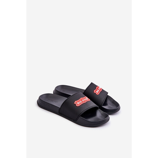 BIG STAR SHOES Mens slippers with Big Star logo black 59906286