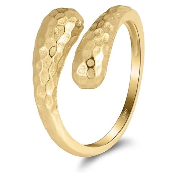 MAJYA Strieborný nastaviteľný prsteň HALEY pozlátený 11391 65000808