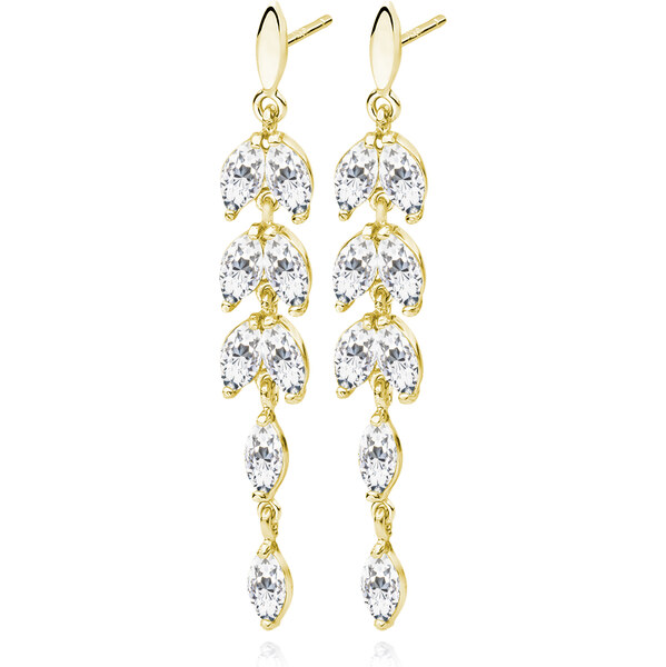 Olivie Svadobné dlhé strieborné náušnice GOLD 9210 61704541