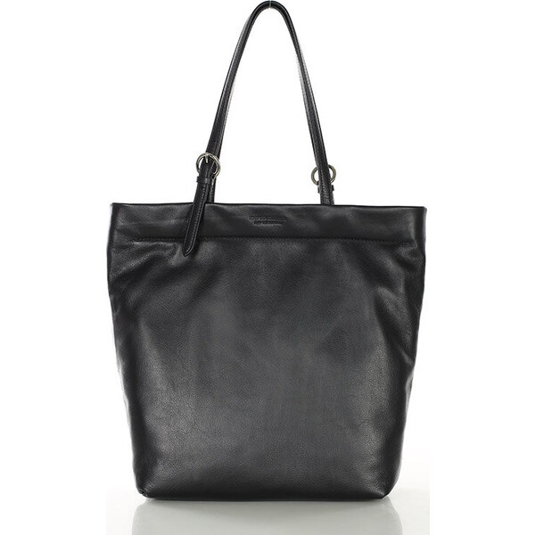 MARCO MAZZINI Čierna dámska kožená shopper kabelka (G12399a) 54210728