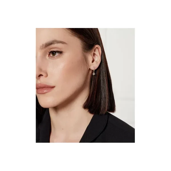 TORY BURCH Náušnice Eleanor Pave Huggie 60755236