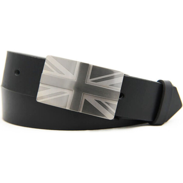 Čierny pánsky kožený opasok (P186) 58411501