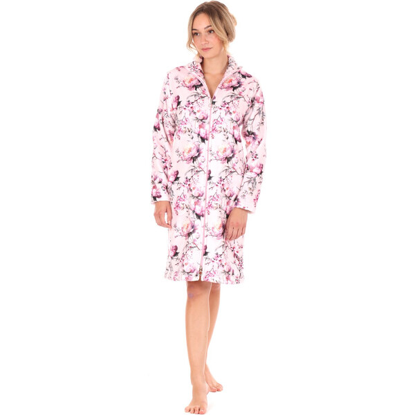 Dámsky župan Toya so zipsom ružový - Vestis 59755136