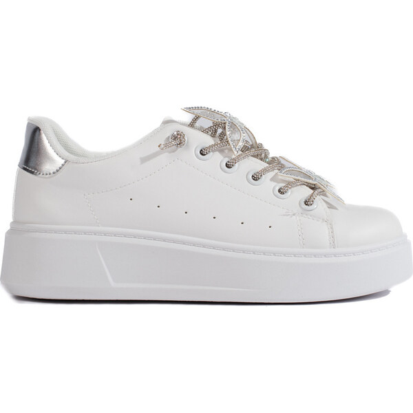 SHELOVET Biele tenisky s motýlikmi AD878S 66148292